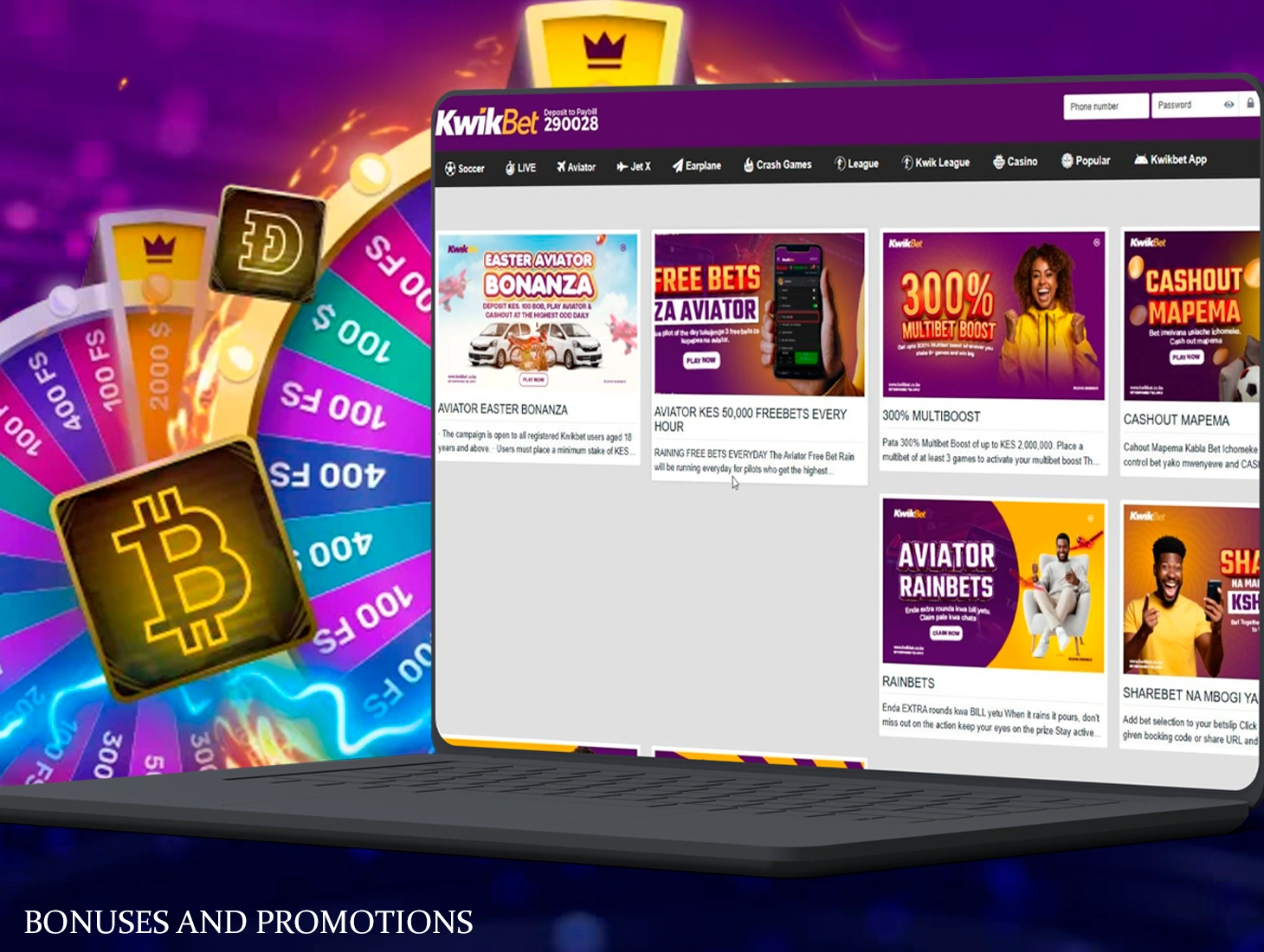 To start playing at Kwikbet along with bonuses, every player on our platform can start playing immediately after making their first deposit