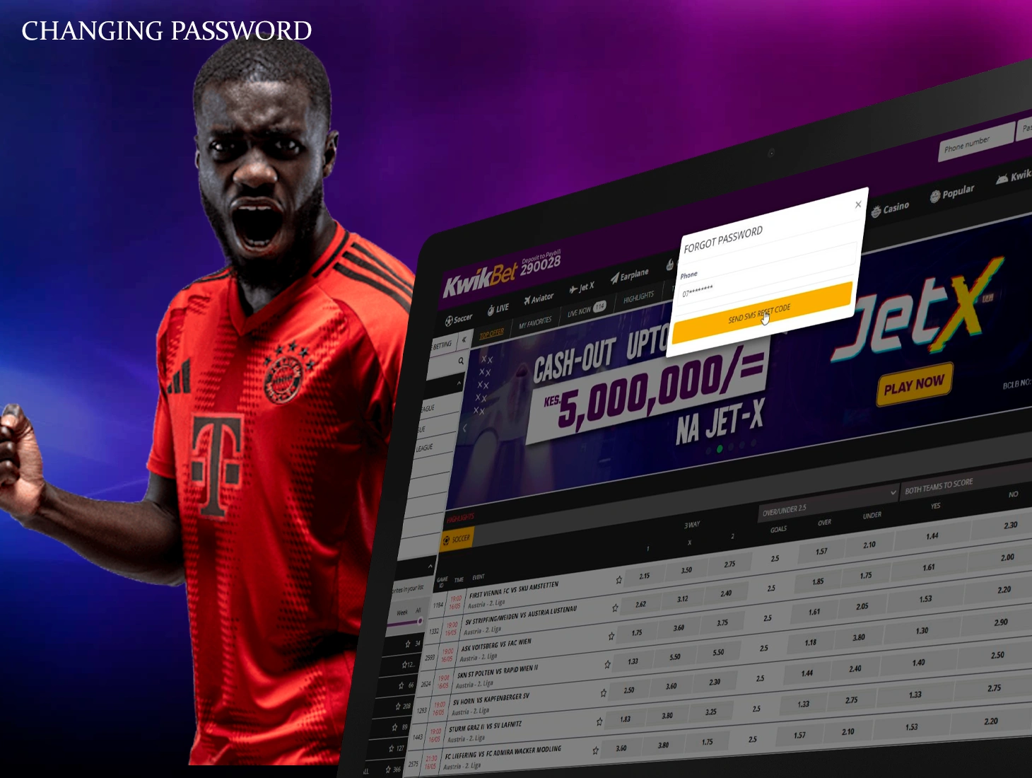 How to set a new password in Kwikbet app and start playing using the best bonuses