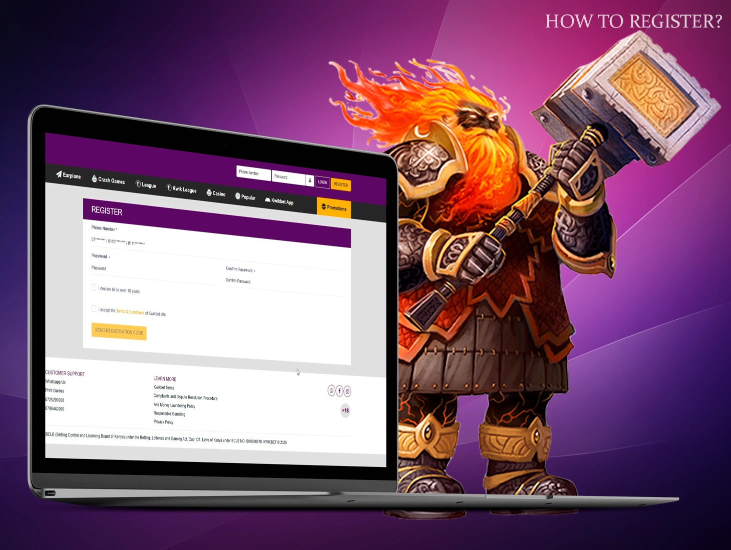 Use all the features of the Kwikbet platform as soon as you sign up for an account