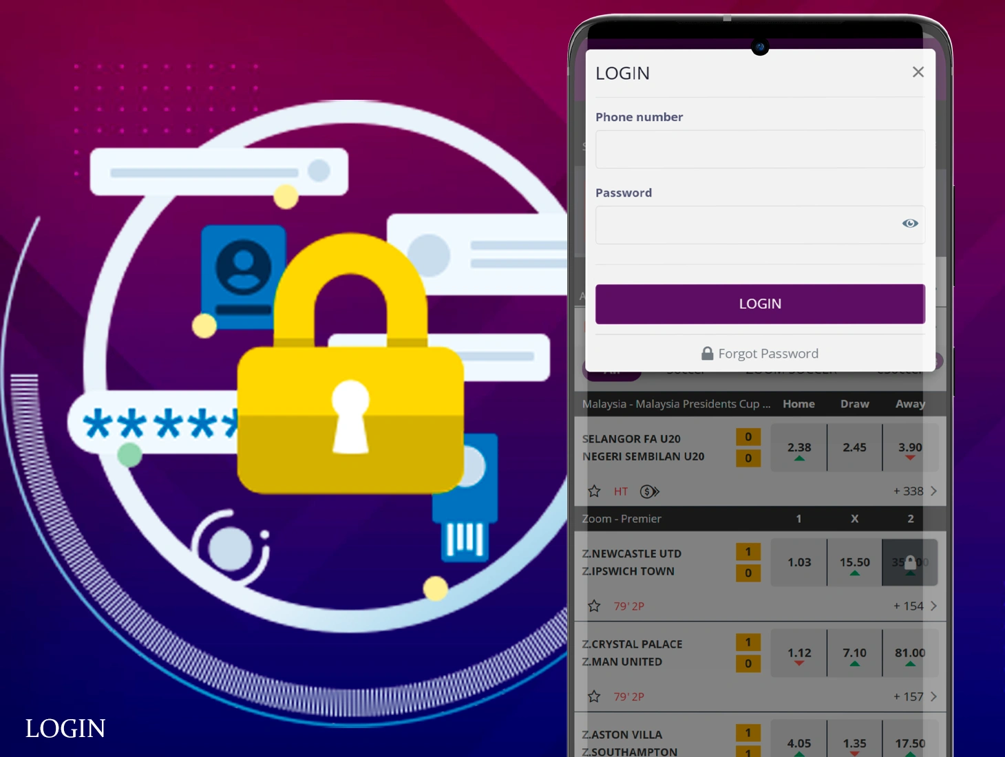 Get a visual guide on how to login in Kwikbet app and start playing