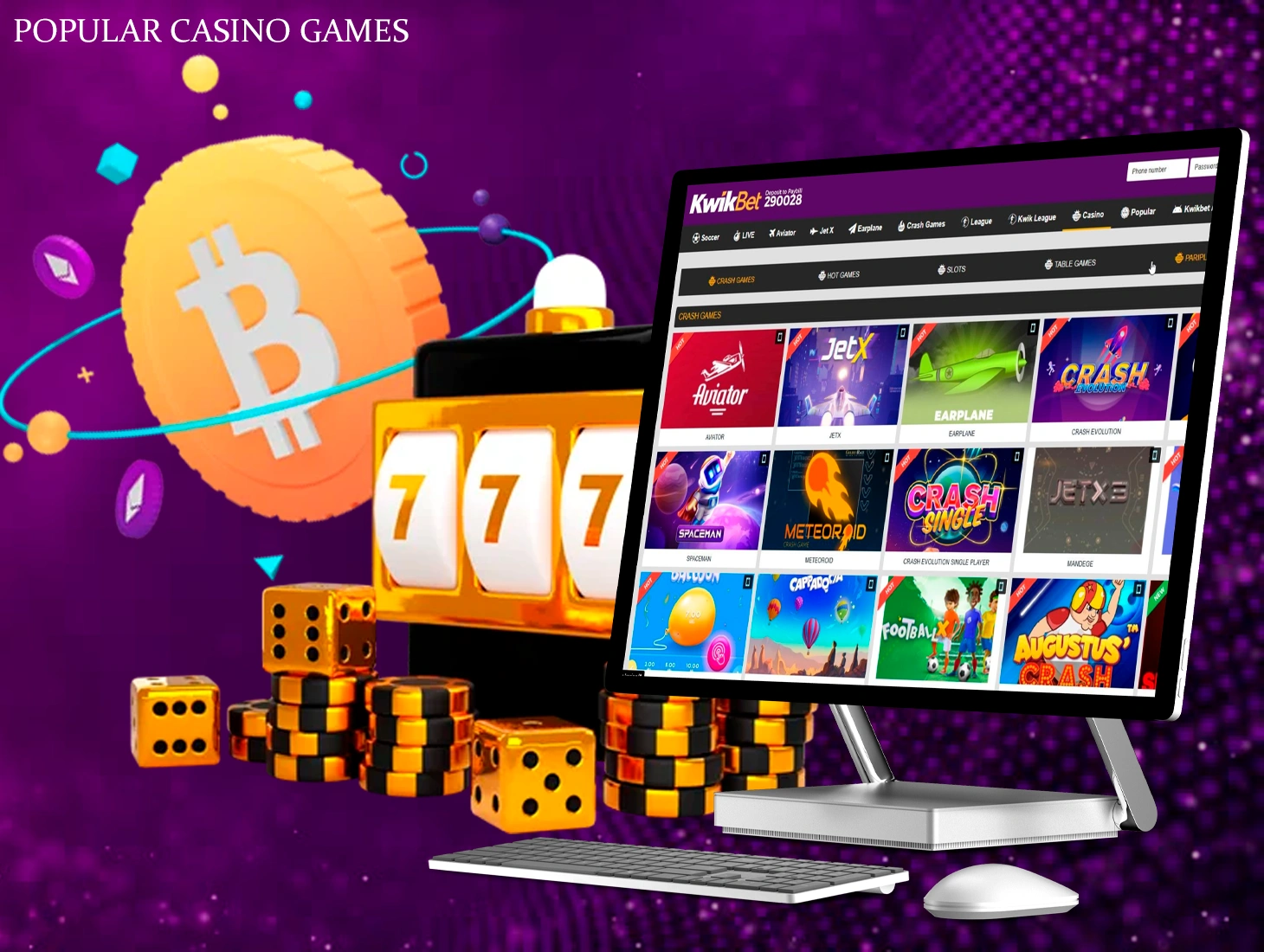 The popular casino games at Kwikbet will make you more careful and selective because of their diversity