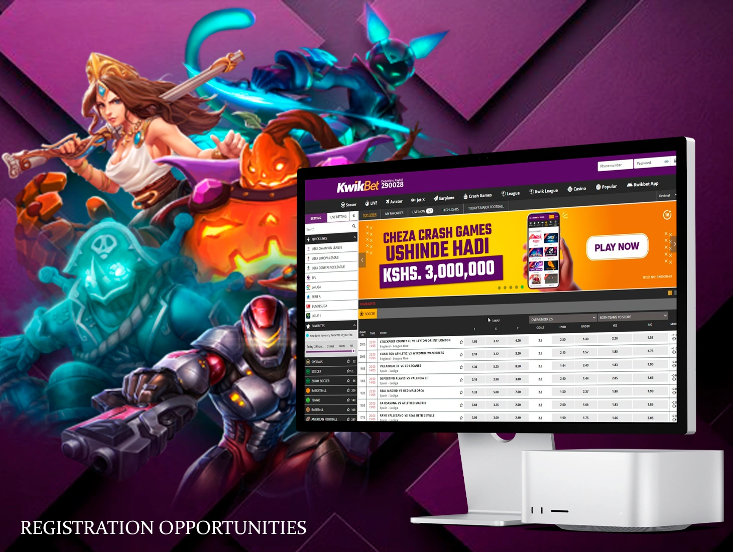 Sign up now at Kwikbet and find out what opportunities await you